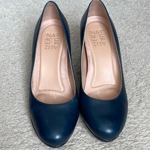 Naturalizer Blue Indigo Leather Upper Heel